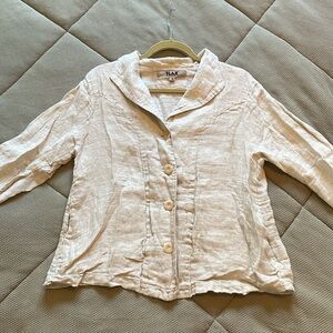 Vintage Flax Button Up Blazer Size Small